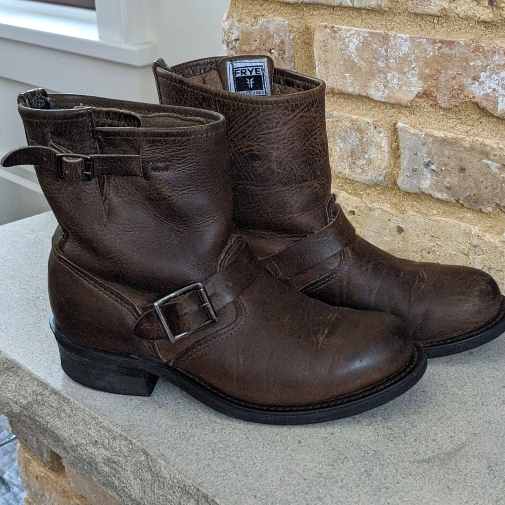 FRYE I Engineer 8R Short Moto Boots, 7.5/8